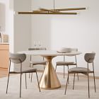 Silhouette Pedestal Marble Round Dining Table (48")