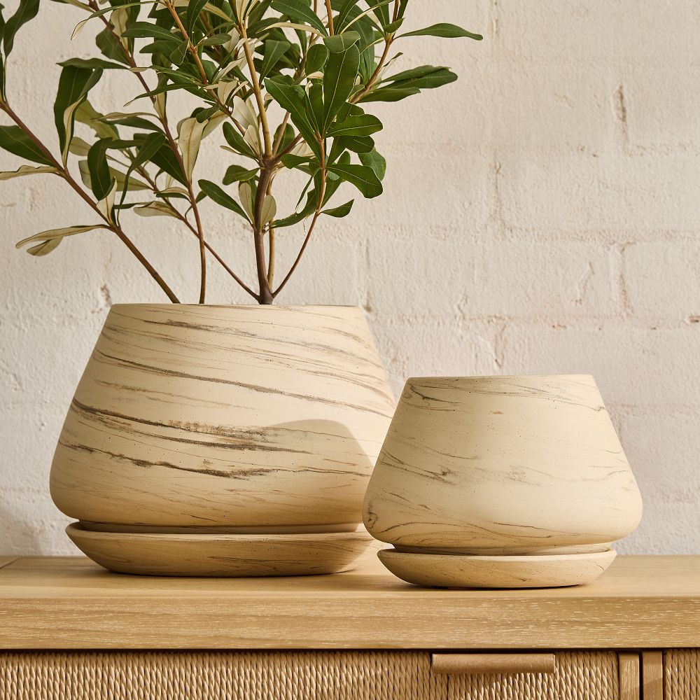 Marbled Ceramic Planter by West Elm