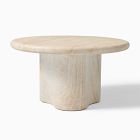 Menorca Faux Travertine Outdoor Coffee Table (32")
