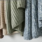 Marled Rib Knit Throw