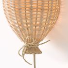Pink Chicken Rattan Balloon Sconce (11")