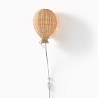 Pink Chicken Rattan Balloon Sconce (11")