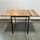 Open Box: Box Frame Drop Leaf Extendable Table (24"&ndash;48") - Raw Mango, Dark Bronze