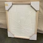 Open Box: Crossed Paths Framed Wall Art, Version II - Pickled White