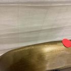 Open Box: Elwell Marble Side Table (16") - White Banswara, Vintage Brass