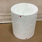 Open Box: Terrazzo Drum Indoor/Outdoor Round Side Table (15") - White