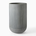 Open Box: Textured Radius Ficonstone Indoor/Outdoor Planter, Standard Entry (20" x 29") - Charcoal