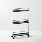 Open Box: Yamazaki Slim Rolling Storage Cart (15") - Black