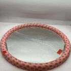 Open Box: Begonia Upholstered Round Wall Mirror (30") - Peach Powder