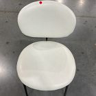 Open Box: Flynn Leather Dining Chair - Vegan Leather Snow, Dark Bronze