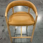 Open Box: Irvine Leather Counter Stool (27") - Ludlow Leather Sesame, Blonde
