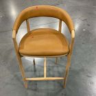 Open Box: Irvine Leather Counter Stool (27") - Ludlow Leather Sesame, Blonde