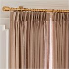 Open Box: Pleated European Flax Linen Light Filtering Curtain (48"W x 108"L) - Sandstone Melange