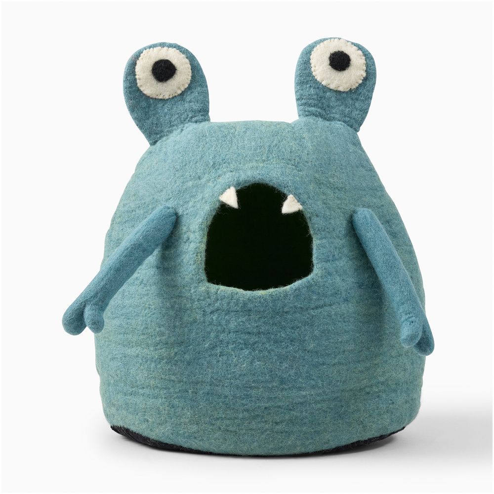 Halloween Felt Monster Candy Bowl - Blue