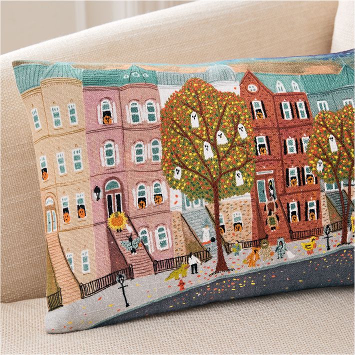 Nicole Cicak Spooky Street Pillow Cover | West Elm