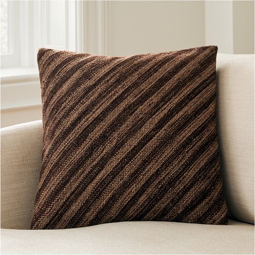 Diagonal Striated Hand-loomed Pillow Cover by West Elm