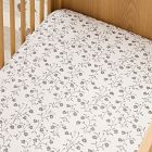Floral Stripe Crib Fitted Sheet