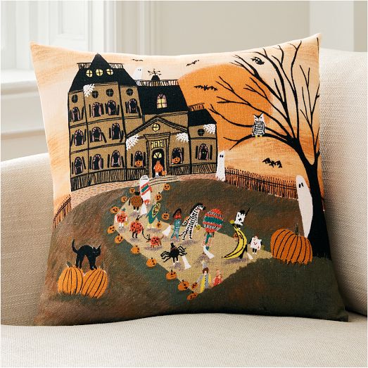 Nicole Cicak Spooky Mansion Pillow Cover by West Elm