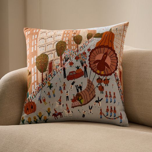 Nicole Cicak Thanksgiving Parade Pillow Cover by West Elm