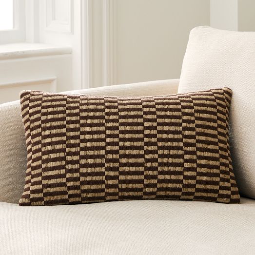 Soft Checker Pillow Cover by West Elm