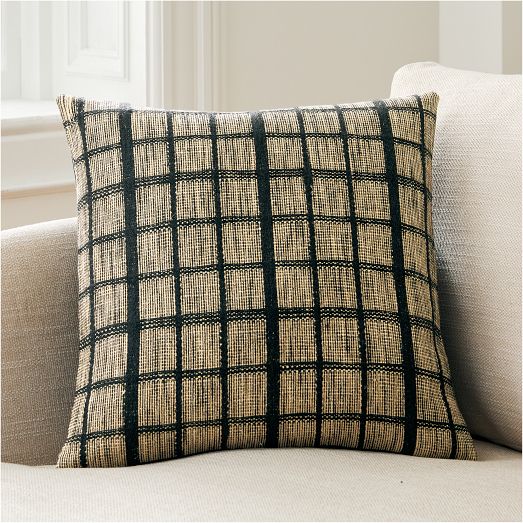 Woven Gingham Pillow Cover by West Elm