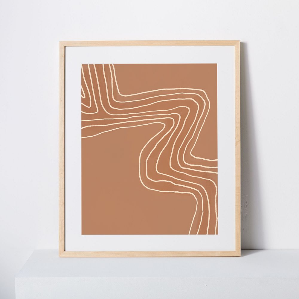 Élan Byrd Framed Print - Terracotta Wave by West Elm