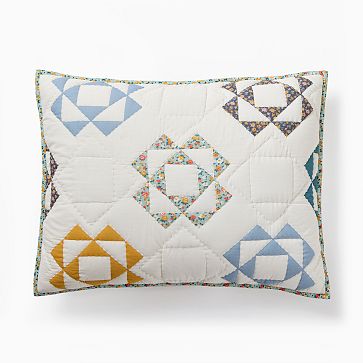 Misha & Puff Patchwork Triangle Quilt & Shams | West Elm