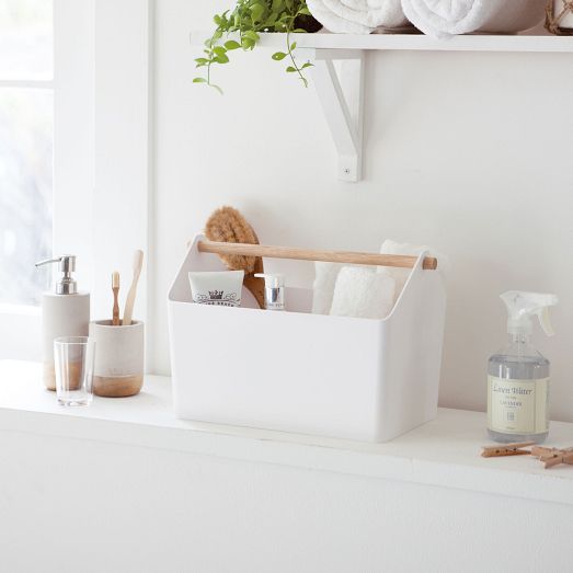 Yamazaki Wood Handle Storage Caddy | West Elm