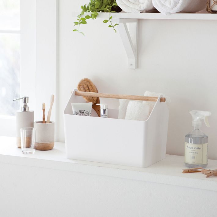 Yamazaki Wood Handle Storage Caddy | West Elm