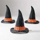 Petite Plume Rattan Hanging Witch Hats (Set of 3)