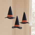 Petite Plume Rattan Hanging Witch Hats (Set of 3)