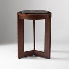 Fleurette Glass Top Side Table (14")