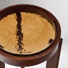 Fleurette Glass Top Side Table (14")