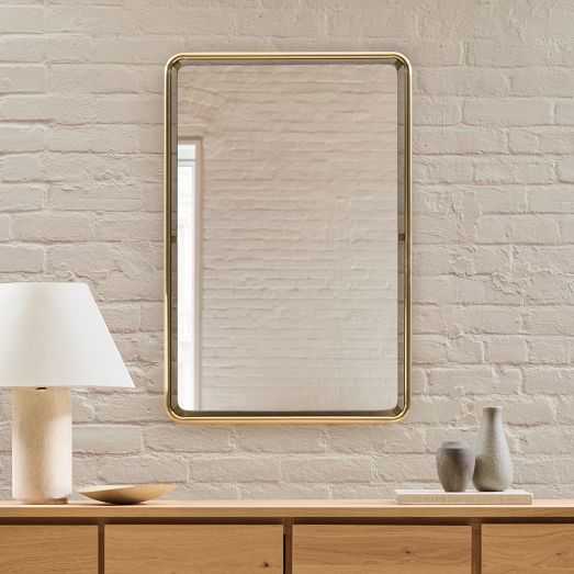 Floating Frame Metal Wall Mirror - Rectangle by West Elm