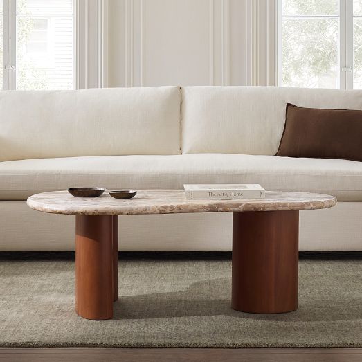 Alora Solid Wood & Marble Coffee Table (44") by West Elm