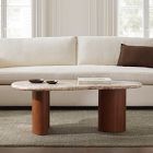 Alora Solid Wood &amp; Marble Coffee Table (44")