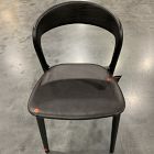Open Box: Scooped Ash Wood Leather Dining Armchair - Sonoma Black