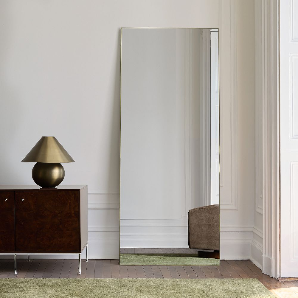 Thin Metal Floor Mirror by West Elm