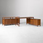 Hughes Desk with Storage Cabinet (56") &amp; Open/Closed Storage Cabinet (66") Set