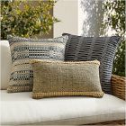 Black &amp; Natural Woven Outdoor Pillow Set