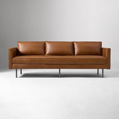 Leather Sofas + Loveseats | West Elm