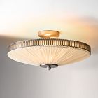 Pierce &amp; Ward Ruched Semi-Flush Mount (18.5")