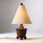 Pierce &amp; Ward Ball Foot Wood Table Lamp (18.5")