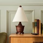 Pierce &amp; Ward Ball Foot Wood Table Lamp (18.5")