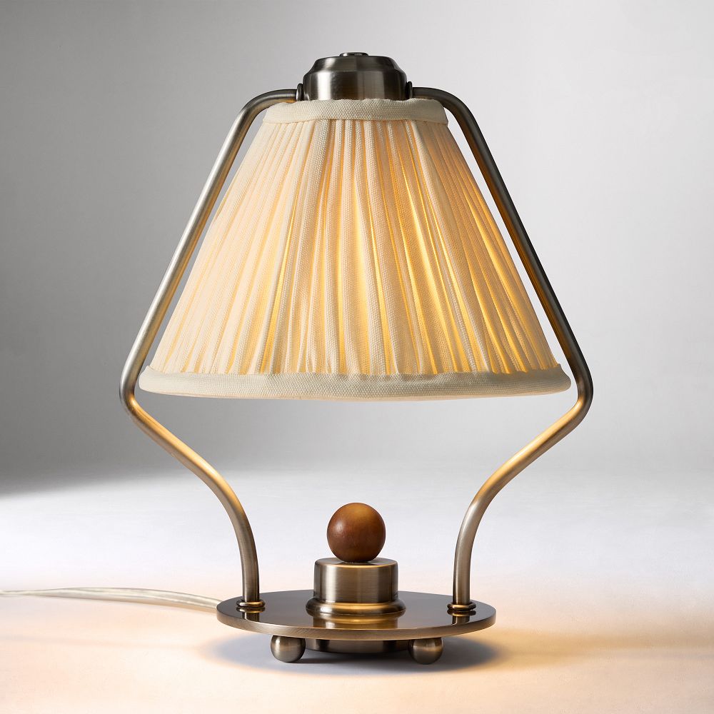 Pierce & Ward Petite Metal Table Lamp (13") - 13" Polished Nickel
