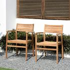 Orelien Teak Outdoor Dining Chairs (Set of 2)