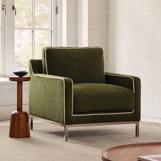 Mullins Chair with Contrast Piping by West Elm