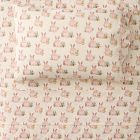 Pink Chicken Vintage Bunnies Sheet Set
