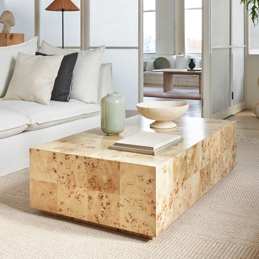 Volume Burl Coffee Table (50") by West Elm
