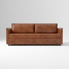 Open Box: Whitman Leather Trundle Sleeper Sofa (82") - Weston Leather Molasses